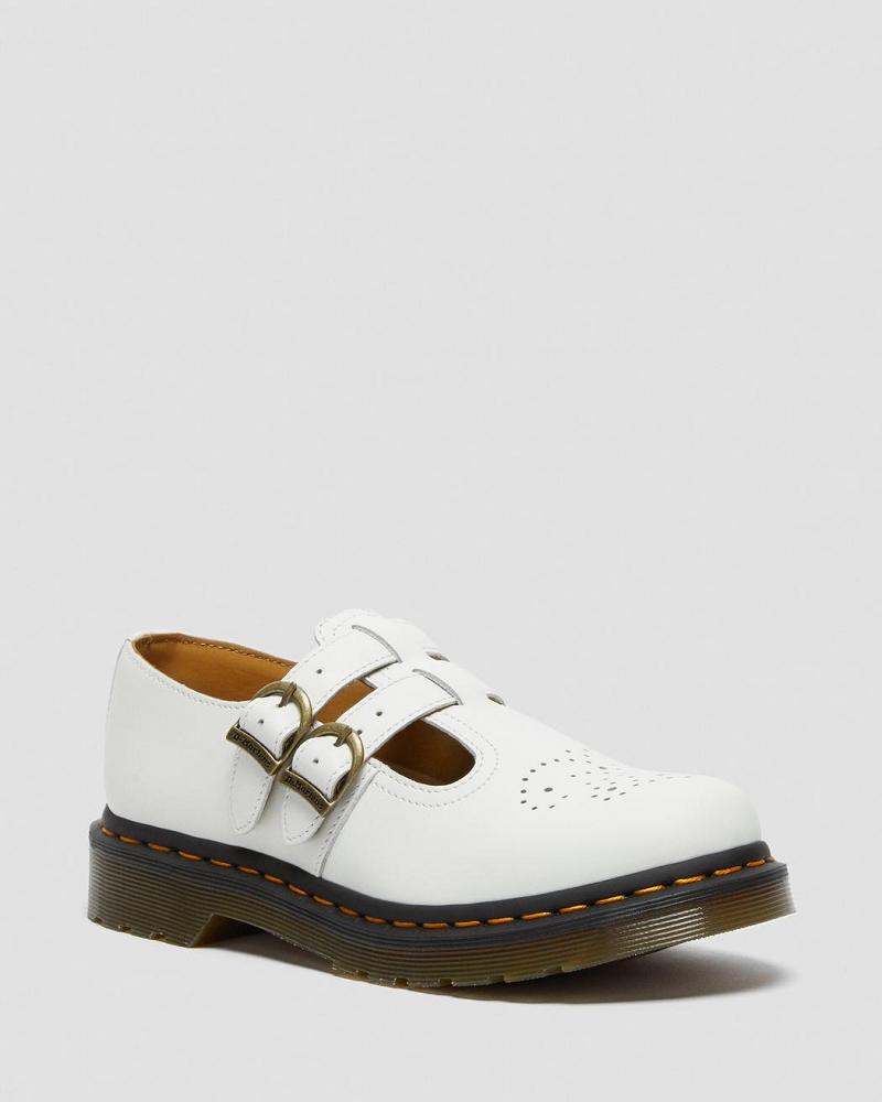 Dr Martens 8065 Smooth Leren Mary Jane Schoenen Dames Wit | NL 458VRW